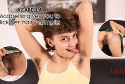 Acabella gives you to lick her hairy armpits