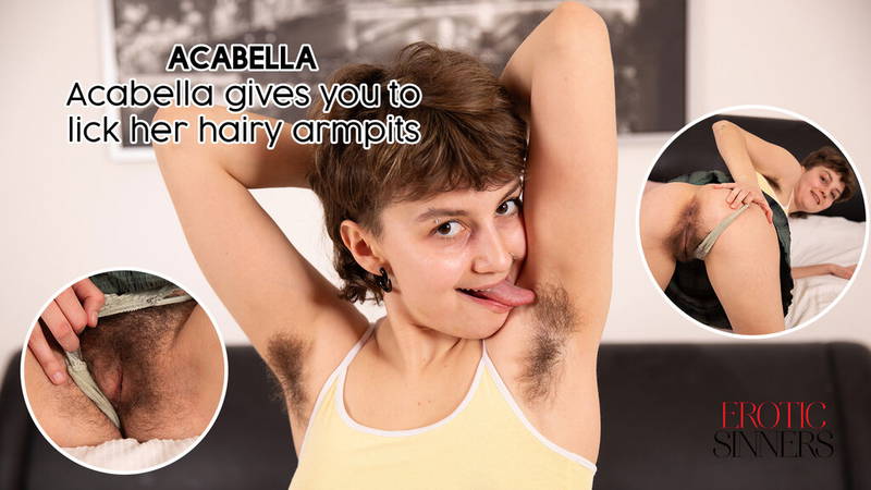 Acabella gives you to lick her hairy armpits - VR porn video by Erotic Sinners