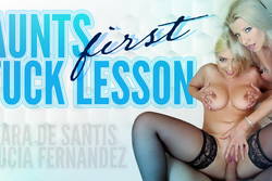 Aunt's First Fuck Lesson - VR Porn Video