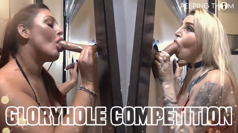 Glory Hole Competition - British Horny Swingers - VR porn video by Peeping Thom