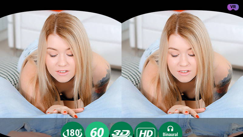 Naughty Blondie Blew and Fucked a Nerd - VR porn video by TmwVRnet