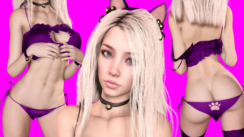 Purple Lingerie Kitty Starlet Stacy [Passthrough] - VR porn video by intimaVR