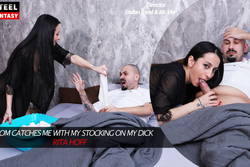 Stepmom catches me stocking on my dick - Rita Roff - VR Porn Video