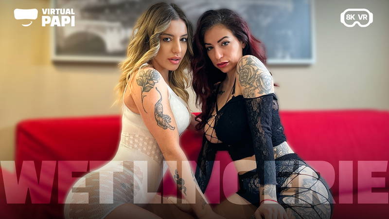 Wet Lingerie (Italian Threesome) - VR porn video by Virtual Papi