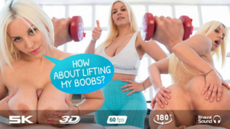 Workout with Blondie - VR porn video by RealJamVR